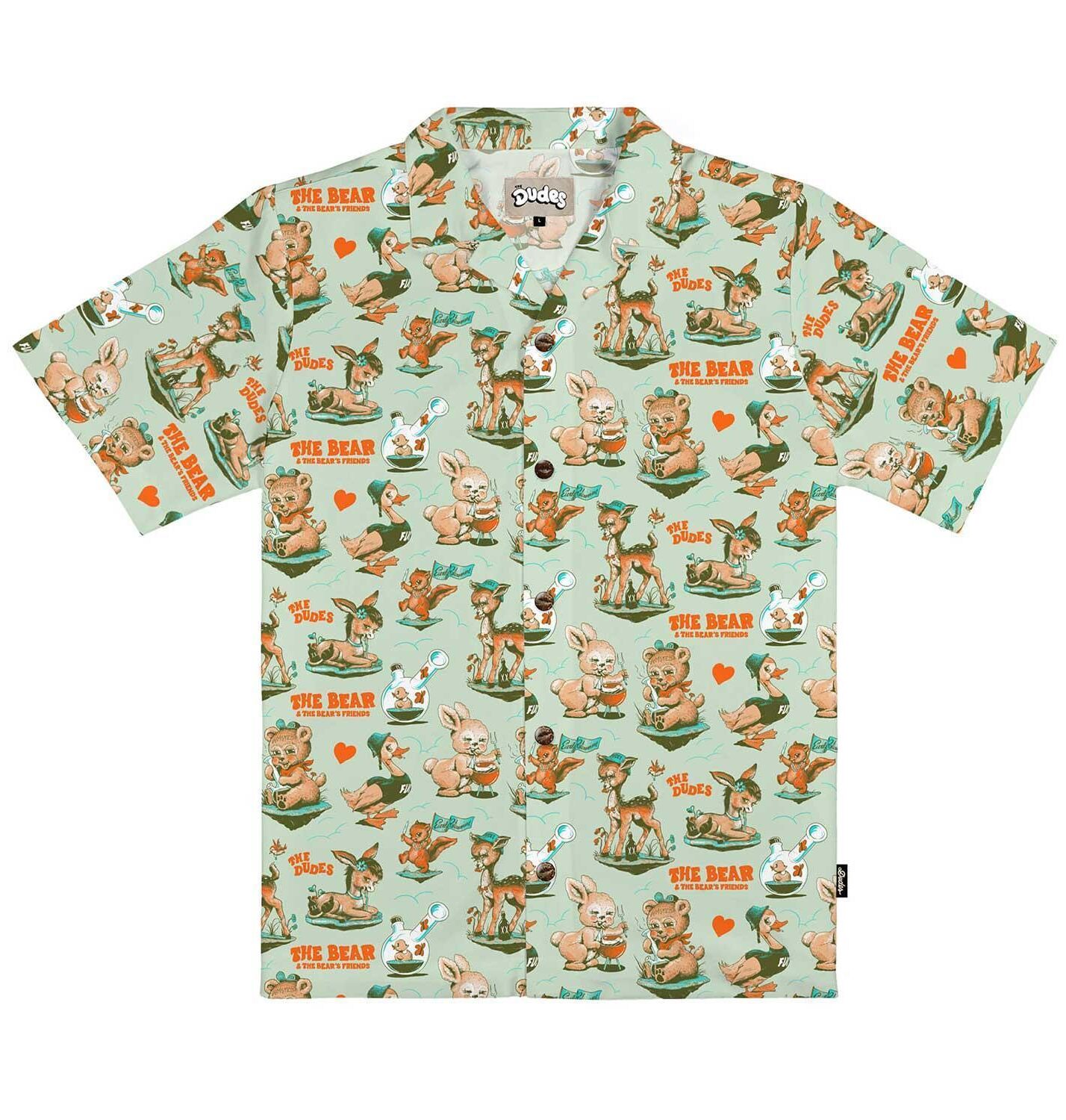The Dudes Wasted Dudes Hawaiian Shirt - pistachio XXXL