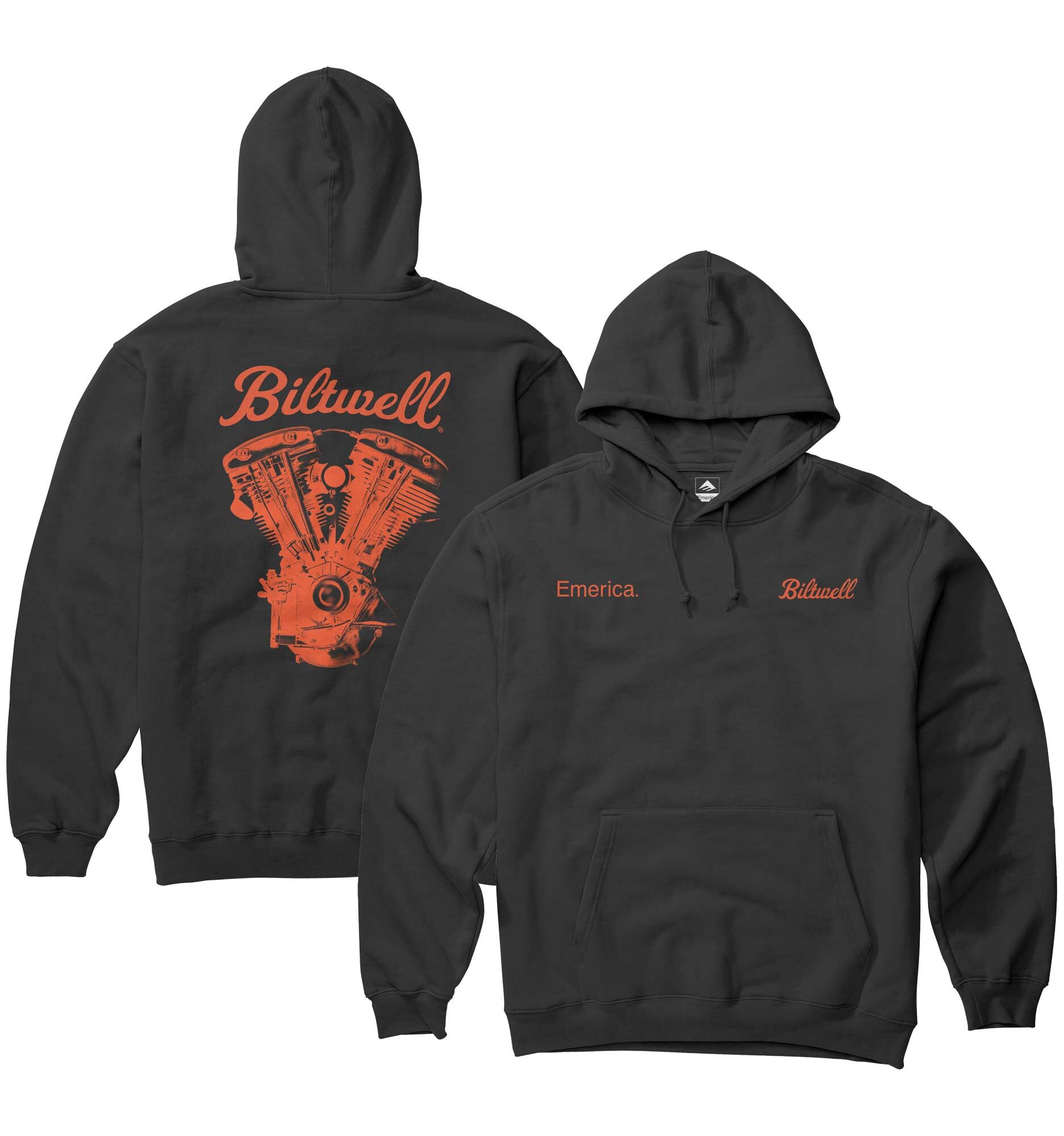 EMERICA Sweat BILTWELL HOODIE, black XXL