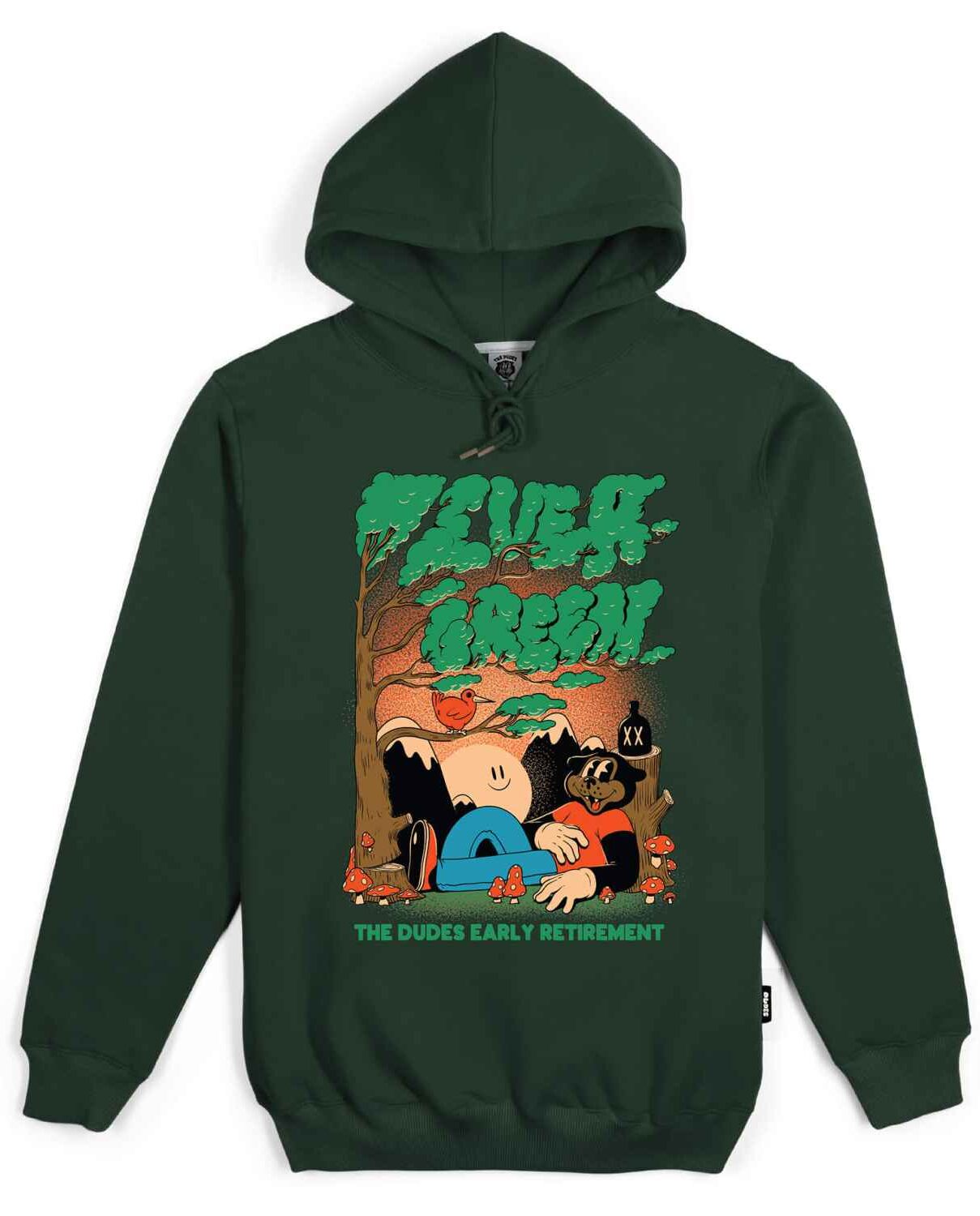 The Dudes Evergreen Seasonal Hoodie - mountain view XS The Dudes Evergreen Seasonal Hoodie - mountain view XXXL