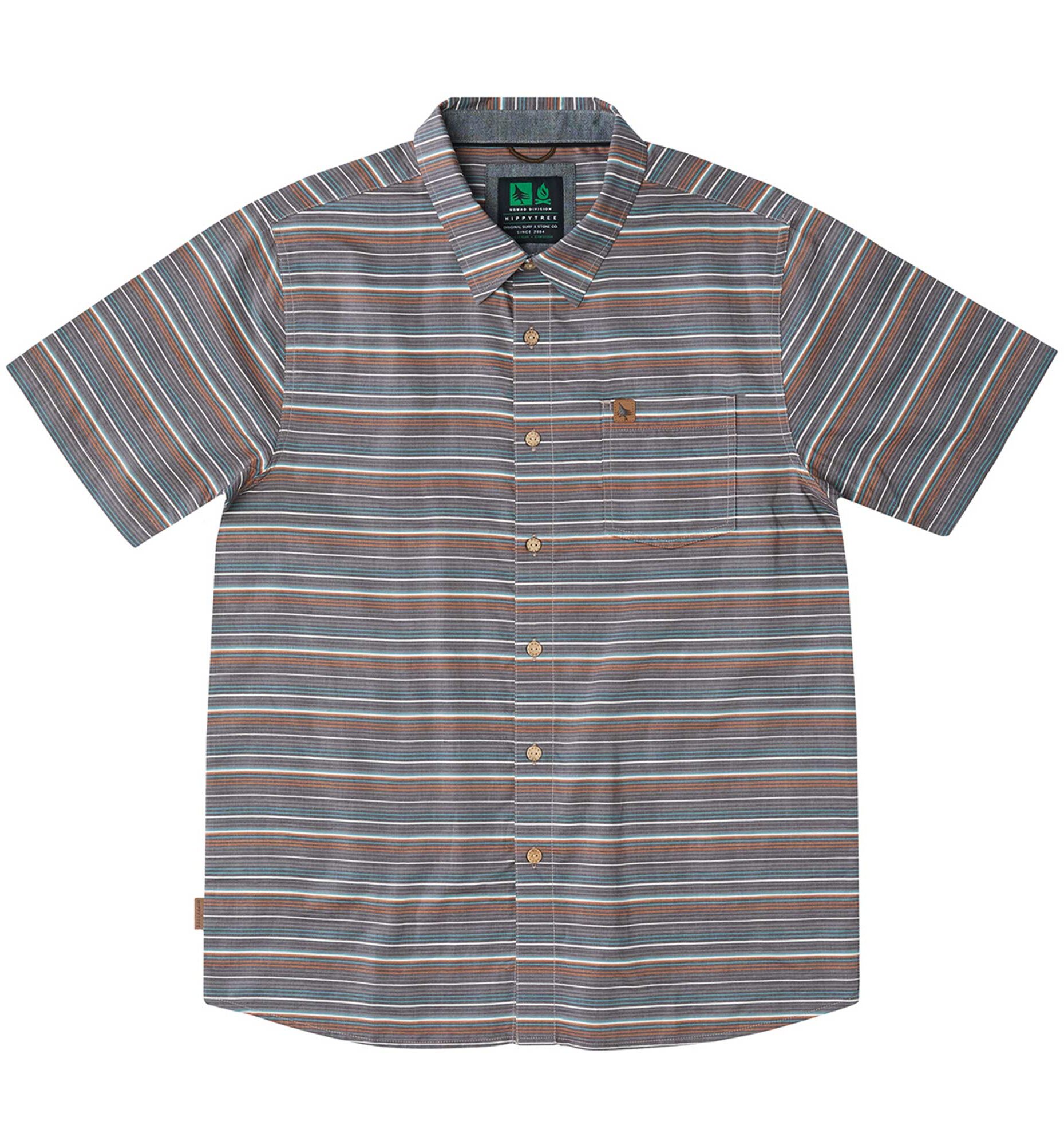 HIPPYTREE Shirt MONTAUK S/S WOVEN, brown L