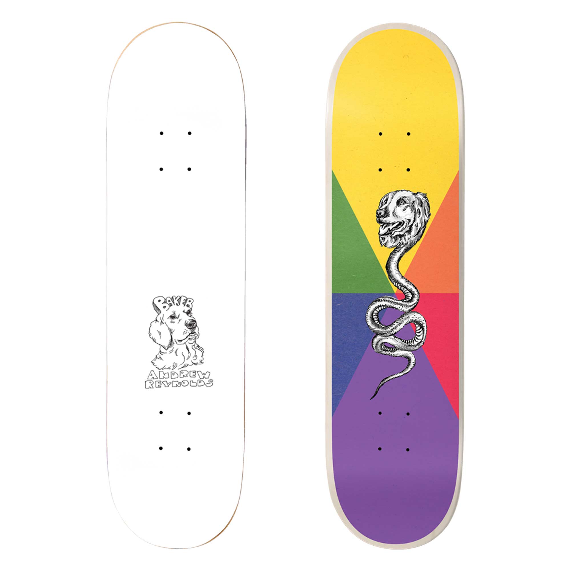 BAKER Deck FRENZ AR 8.5, yellow/purple 8.5 BAKER Deck FRENZ AR 8.5, yellow/purple 8.5