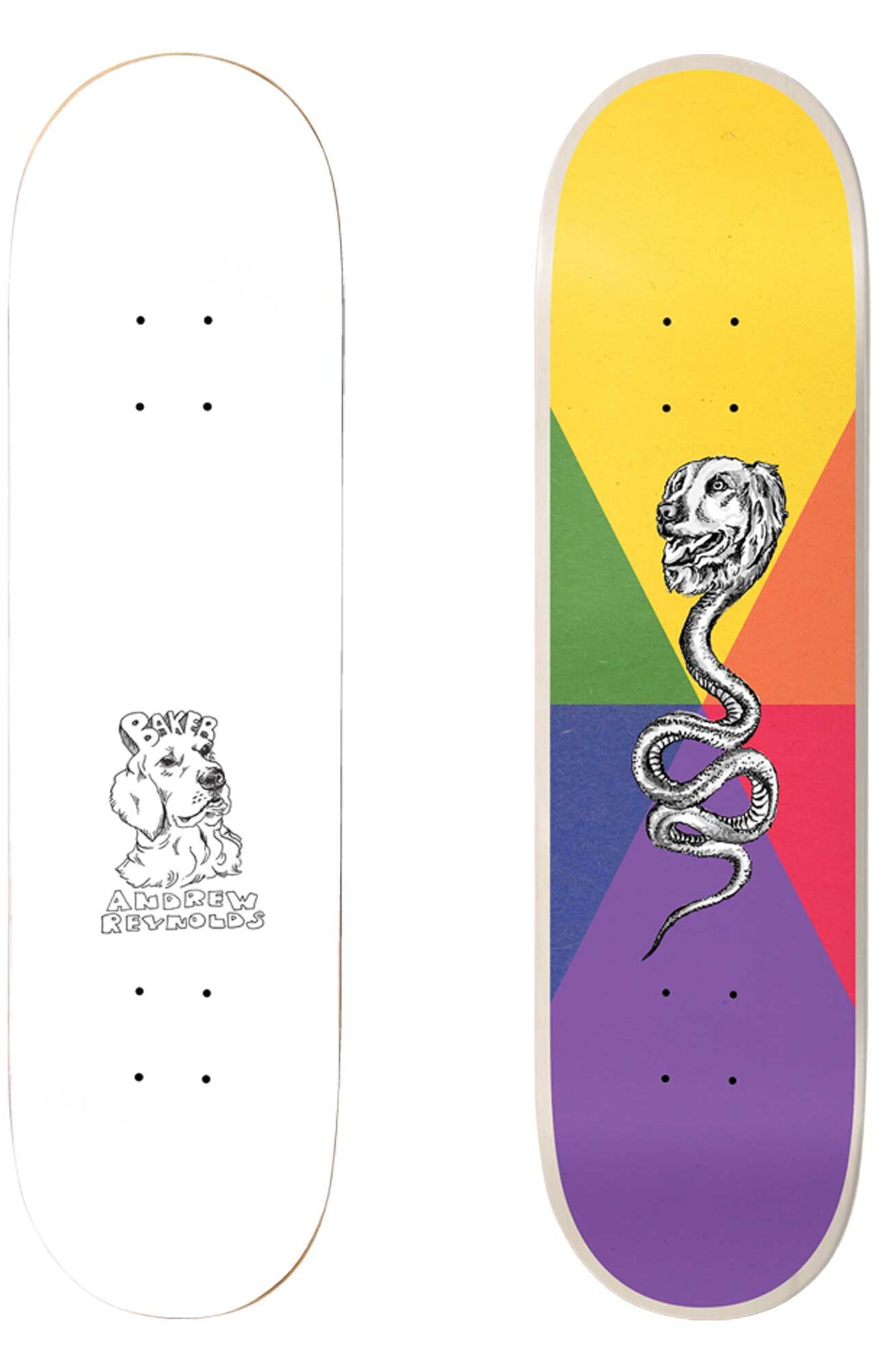 BAKER Deck FRENZ AR 8.5, yellow/purple 8.5 BAKER Deck FRENZ AR 8.5, yellow/purple 8.5