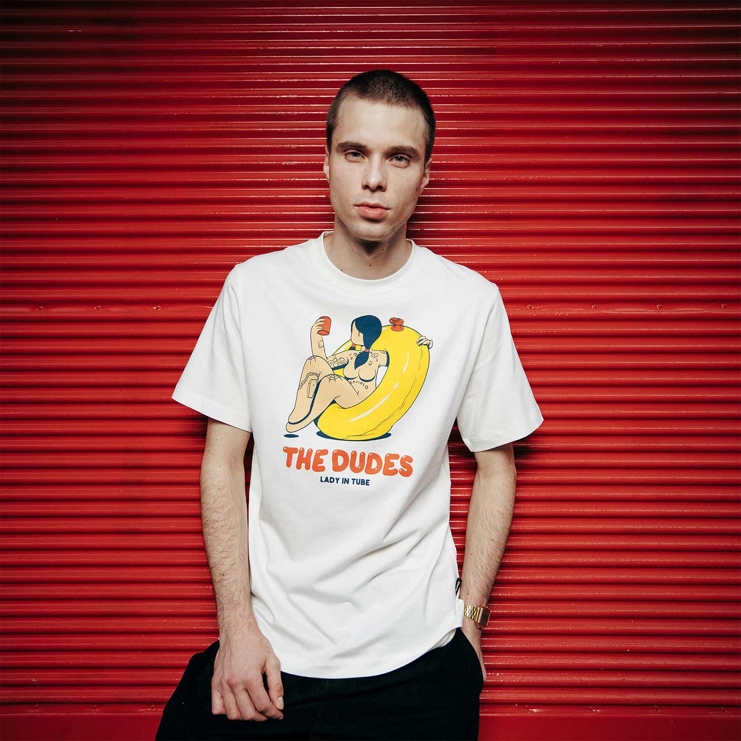 The Dudes Tubular Classic T-Shirt - off-white XXXL