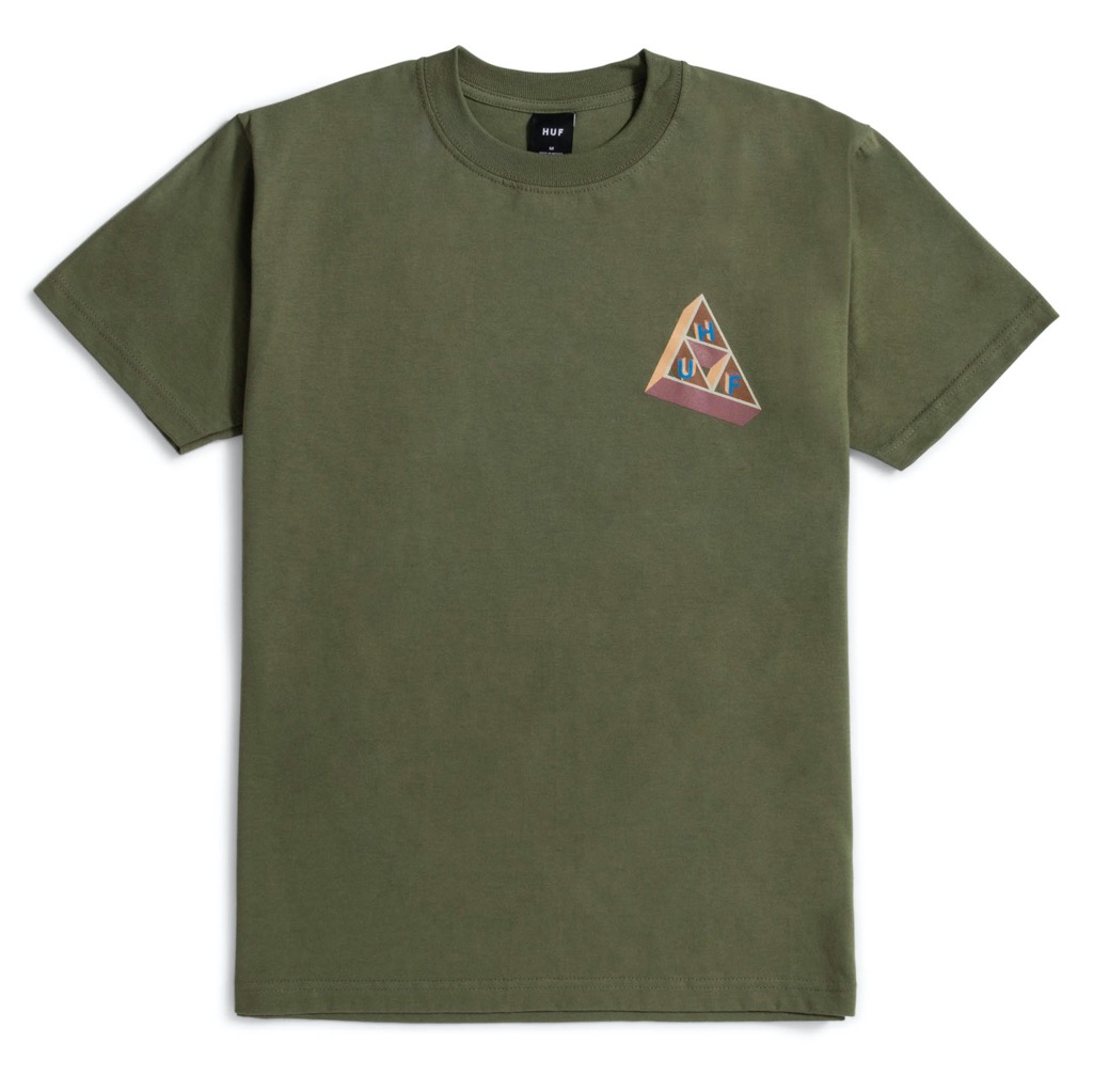HUF Based Triple Triangle T-Shirt - olive S HUF Based Triple Triangle T-Shirt - olive XXL