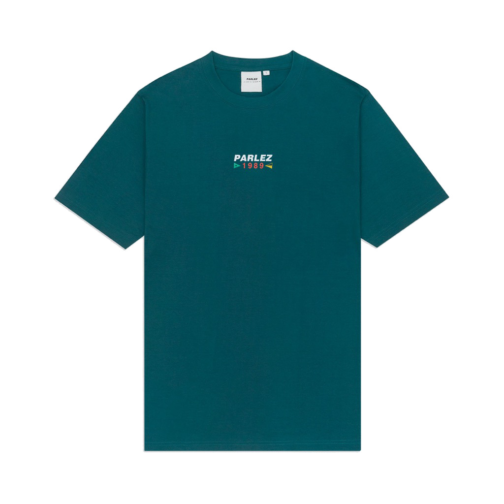 parss220126-1 Parlez Globe T-Shirt - dusty teal S