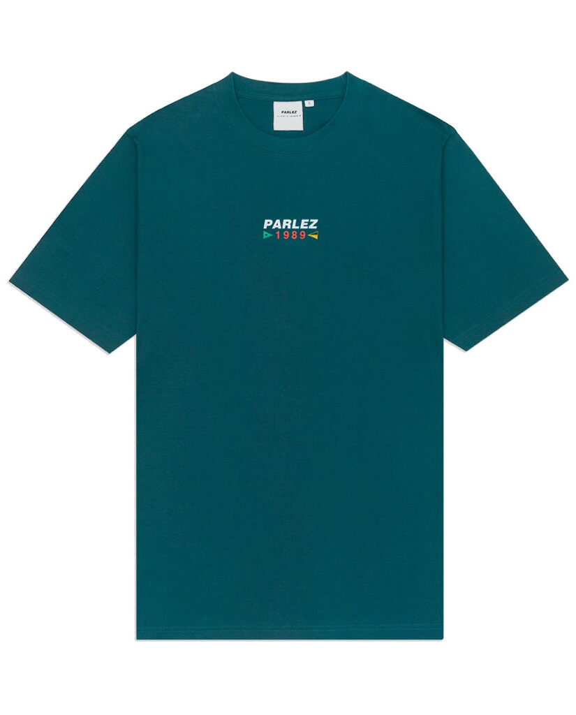 parss220126-1 Parlez Globe T-Shirt - dusty teal S