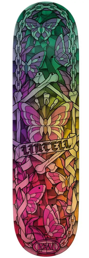 Real Lintell Chromatic Cathedral Full Shape Skateboard Deck 8.38
