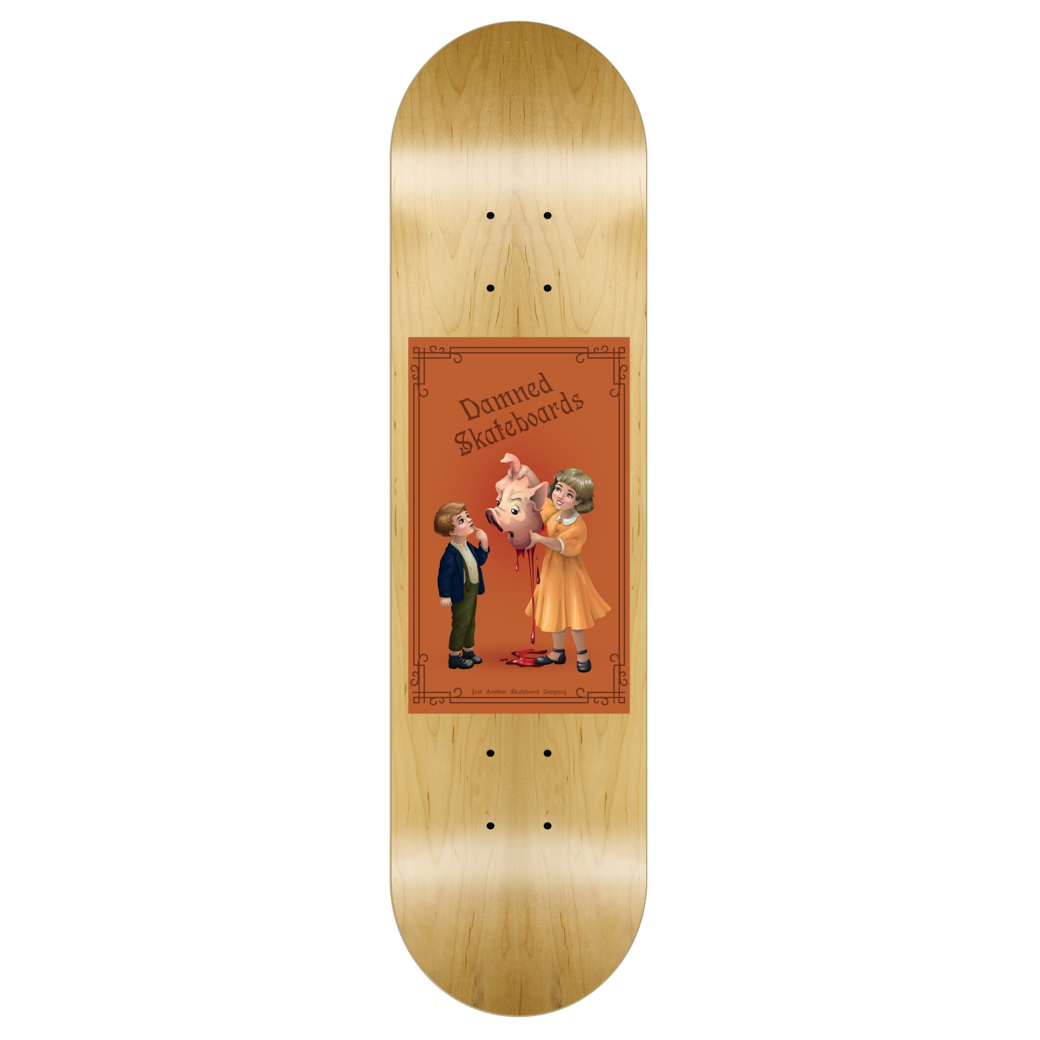 Damned Skateboard Deck Pigs Head