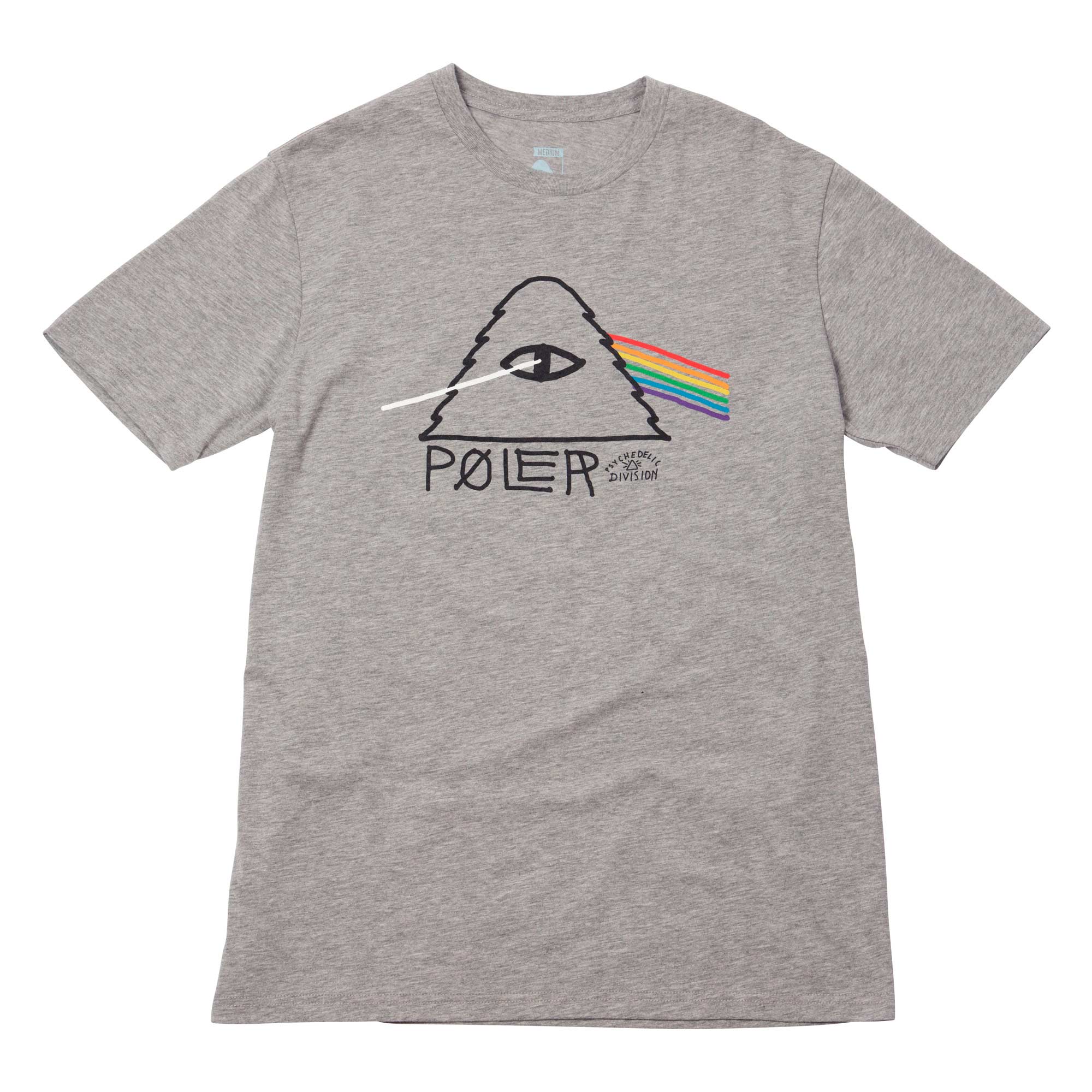 polmtss-psy-heather-grey POLER T-Shirt PSYCHEDELIC heather grey