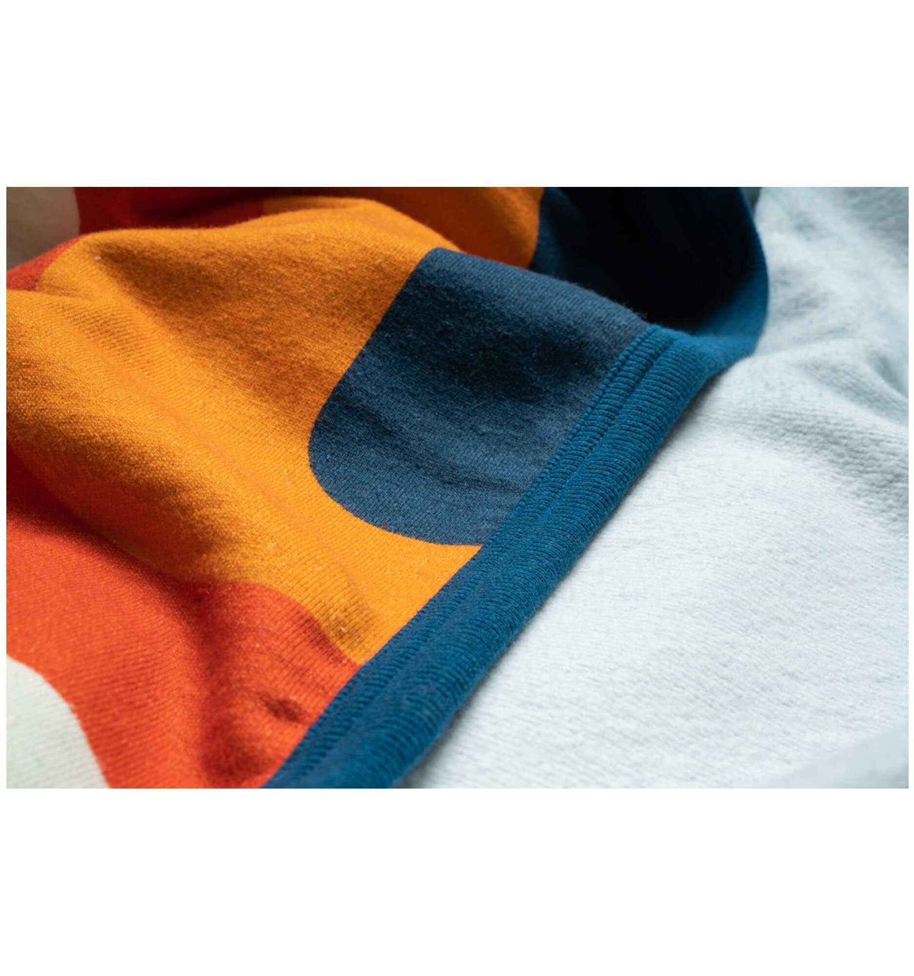 RUMPL Blanket COZYHEMP PRINTED / THROW, harvest wave