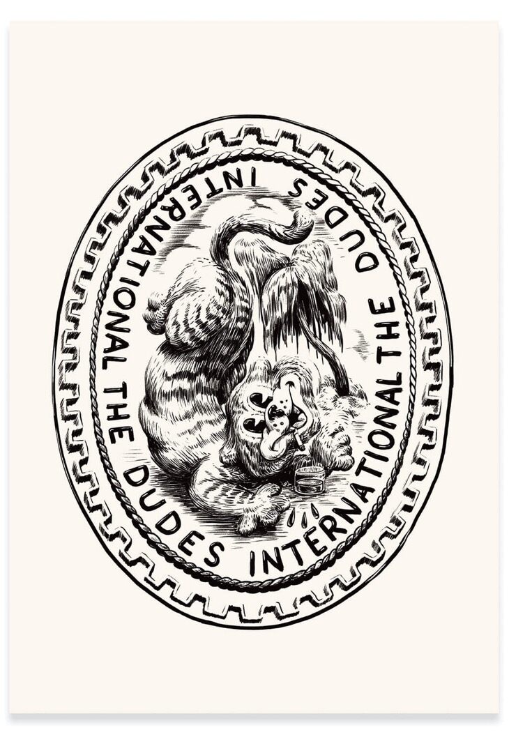 The Dudes Dudes International Unlimited Print - white The Dudes Dudes International Unlimited Print - white