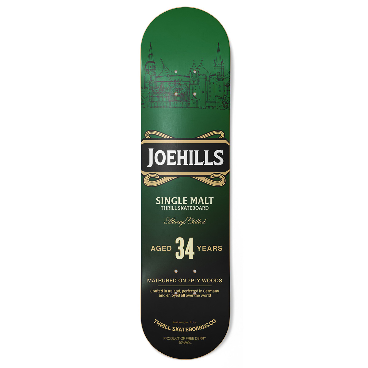 Thrill Skateboard Deck Joe Hill Hillmills 8.13