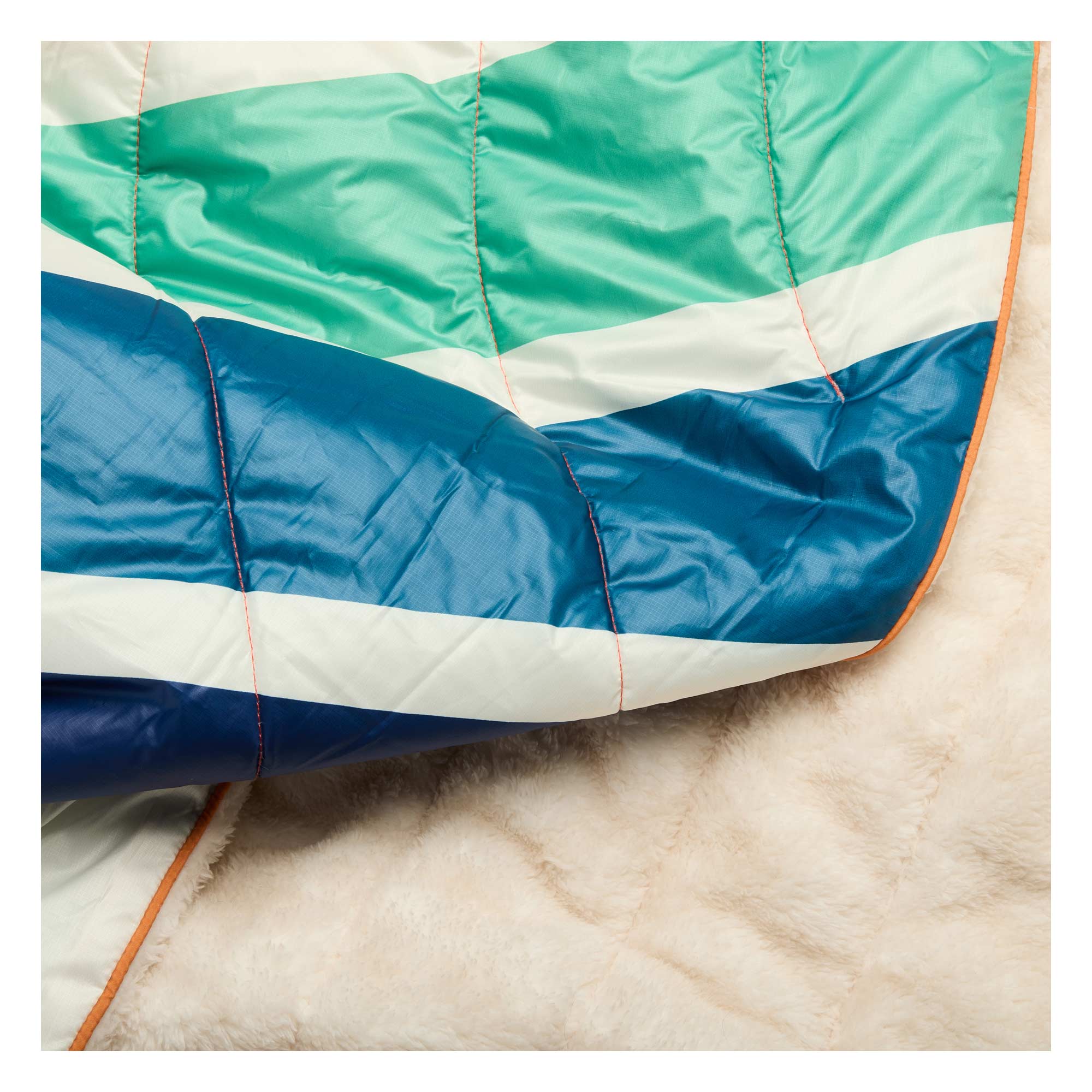 RUMPL Blanket SHERPA PUFFY PRINTED / 1 PERS, retro sunset