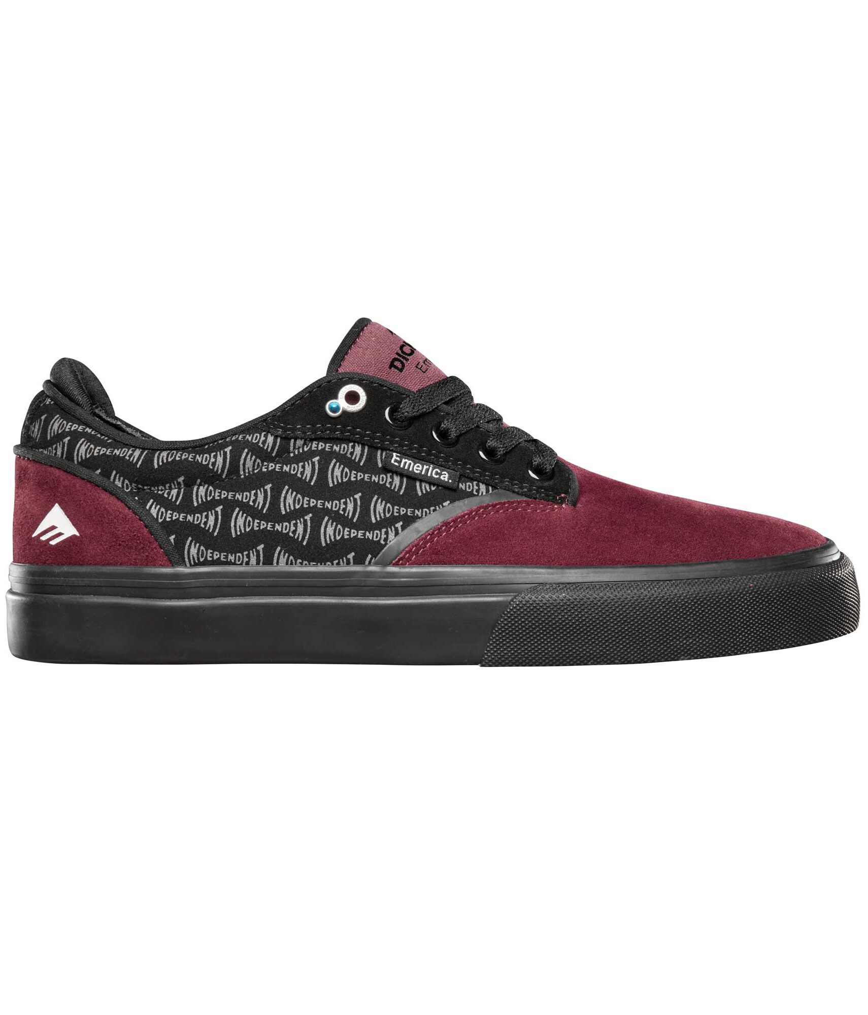 EMERICA Shoe DICKSON X INDEPENDENT red/bla, red/black 12
