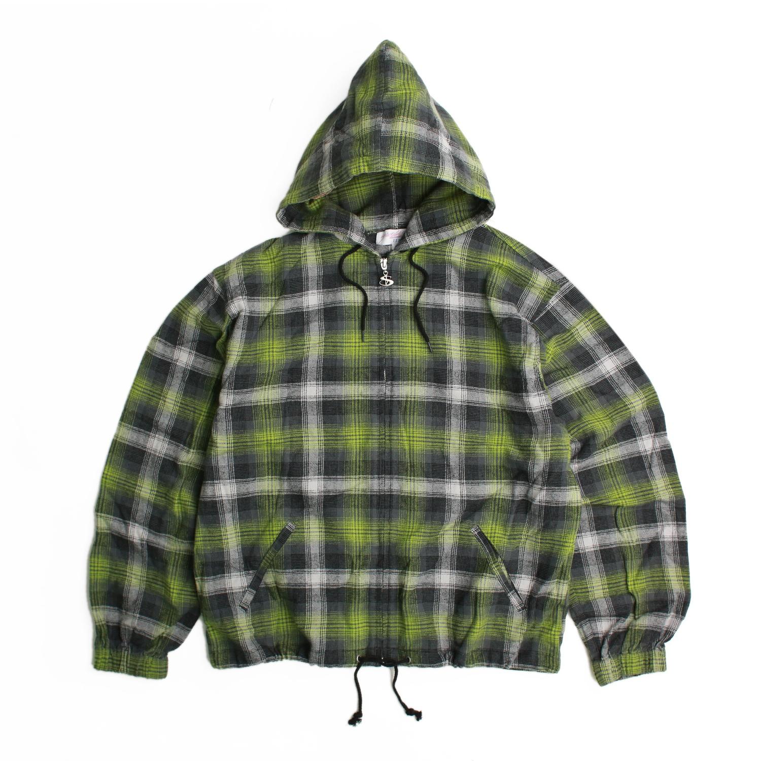 Yardsale Tartan Full-Zip Hood - green S Yardsale Tartan Full-Zip Hood - green M