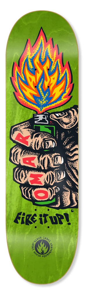 Black-Label Skateboard Deck Hassan Fire It Up 8,75