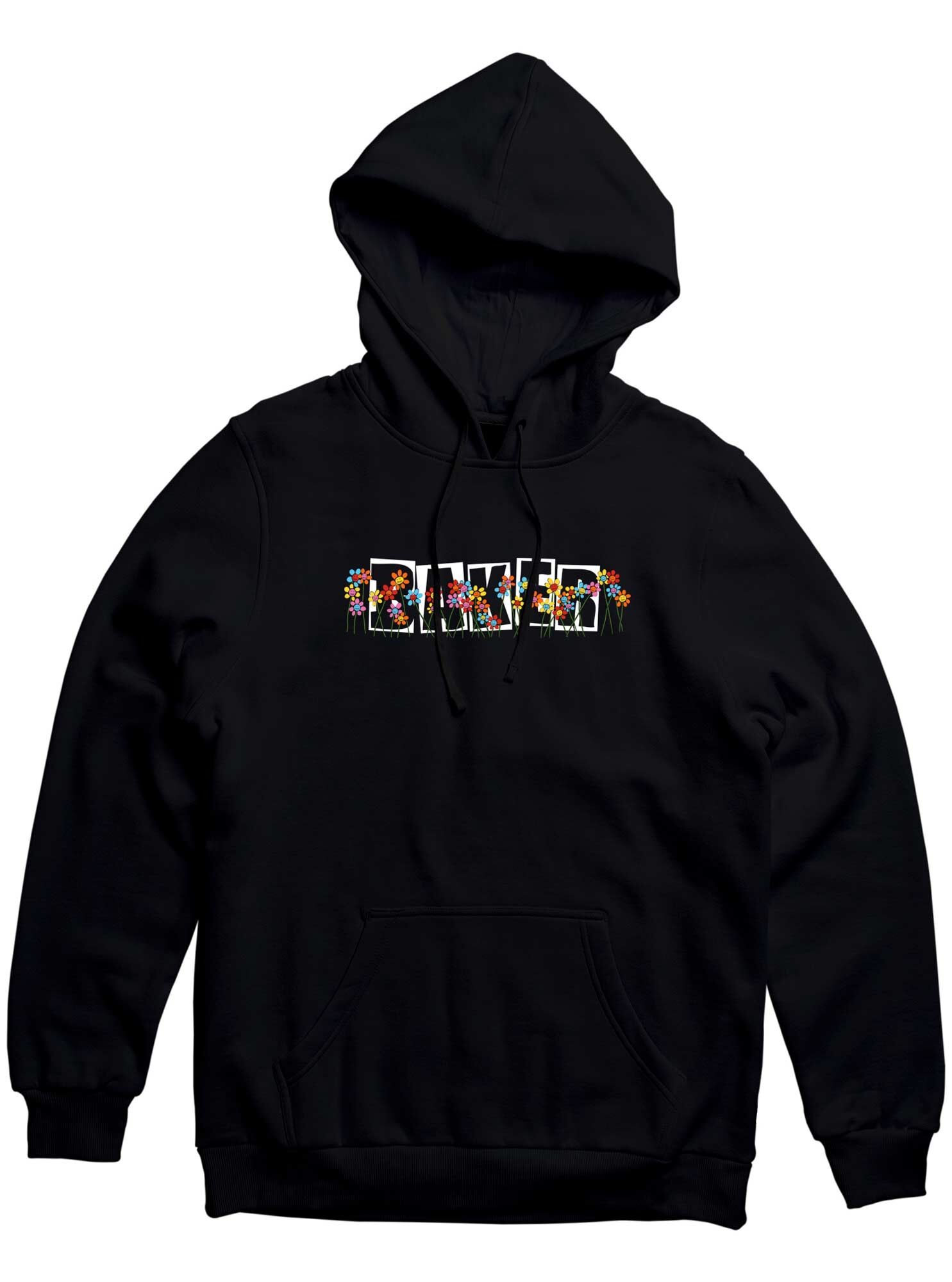 BAKER Sweat BRAND LOGO FLORAL Hooded, black XL