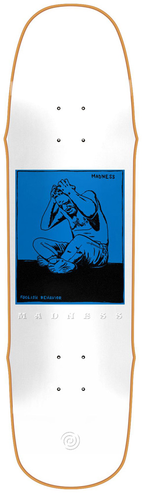 Madness Skateboard Deck Stressed R7 White 8,5