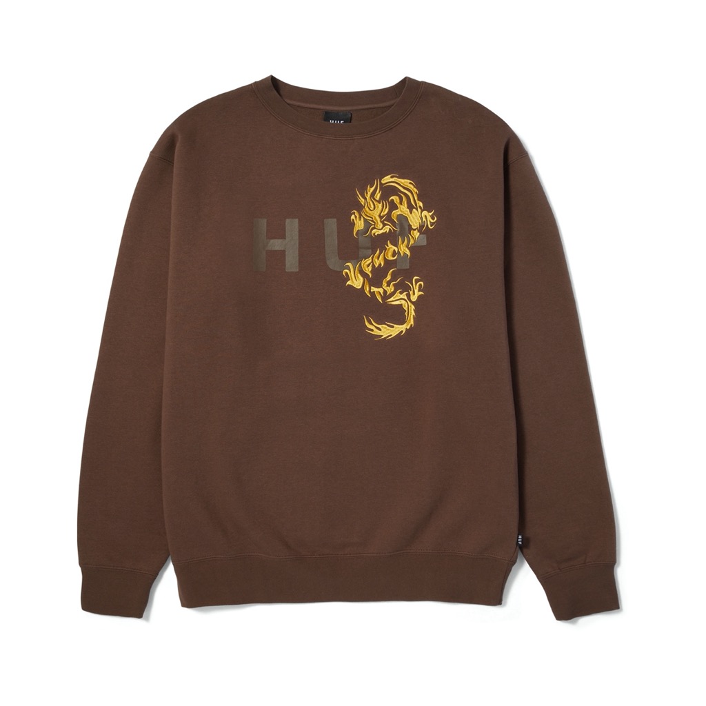 HUF Dragon Pullover - coffee XXL