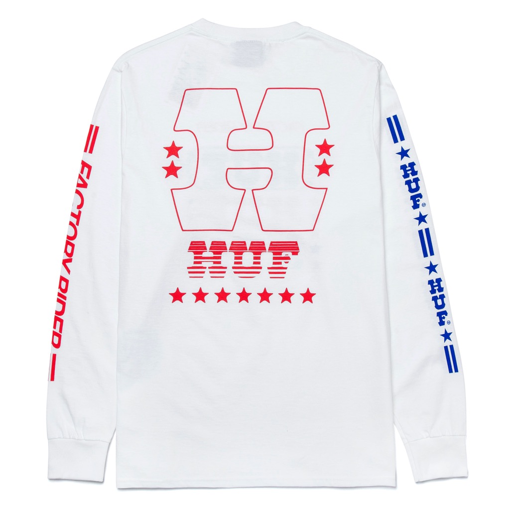 HUF Factory Rider Longsleeve - white S HUF Factory Rider Longsleeve - white S