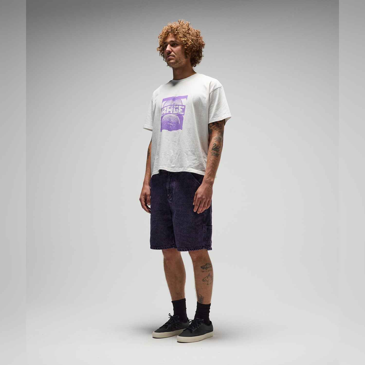 Former Distend Denim Walkshort - washed purple 36