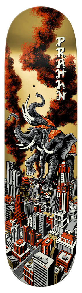 Real Skateboard Deck Praman Rampage Ltd 8,38 Real Skateboard Deck Praman Rampage Ltd 8,38