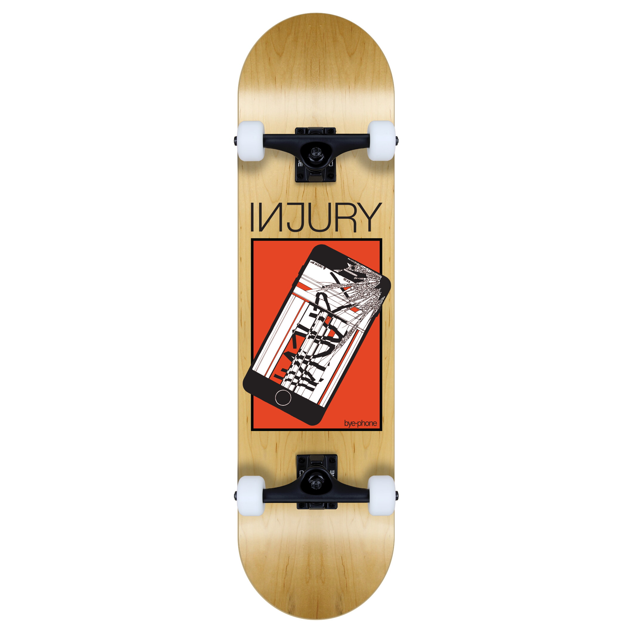 INJURY komplett Skateboard Bye-Phone 7.75