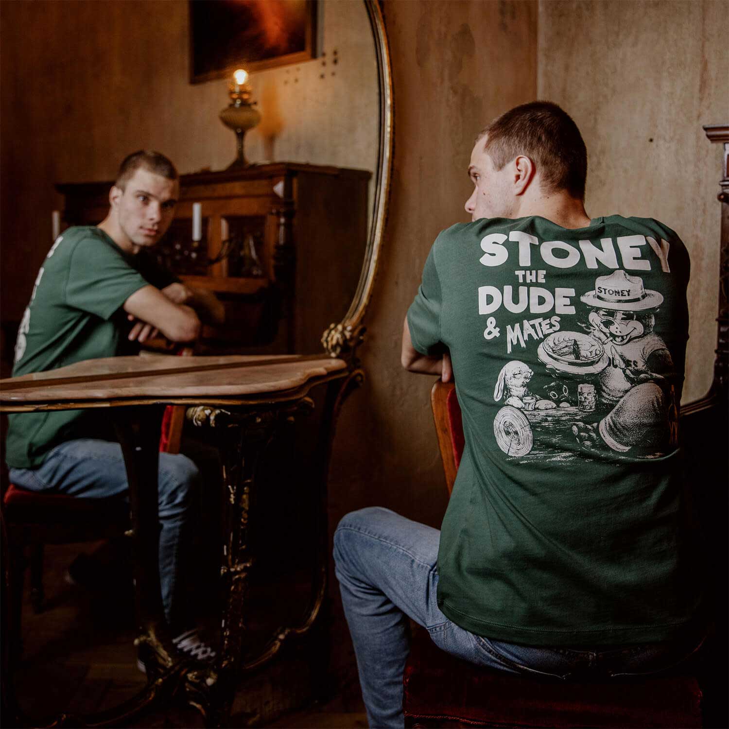 The Dudes Mates T-Shirt - bottle green XXXL
