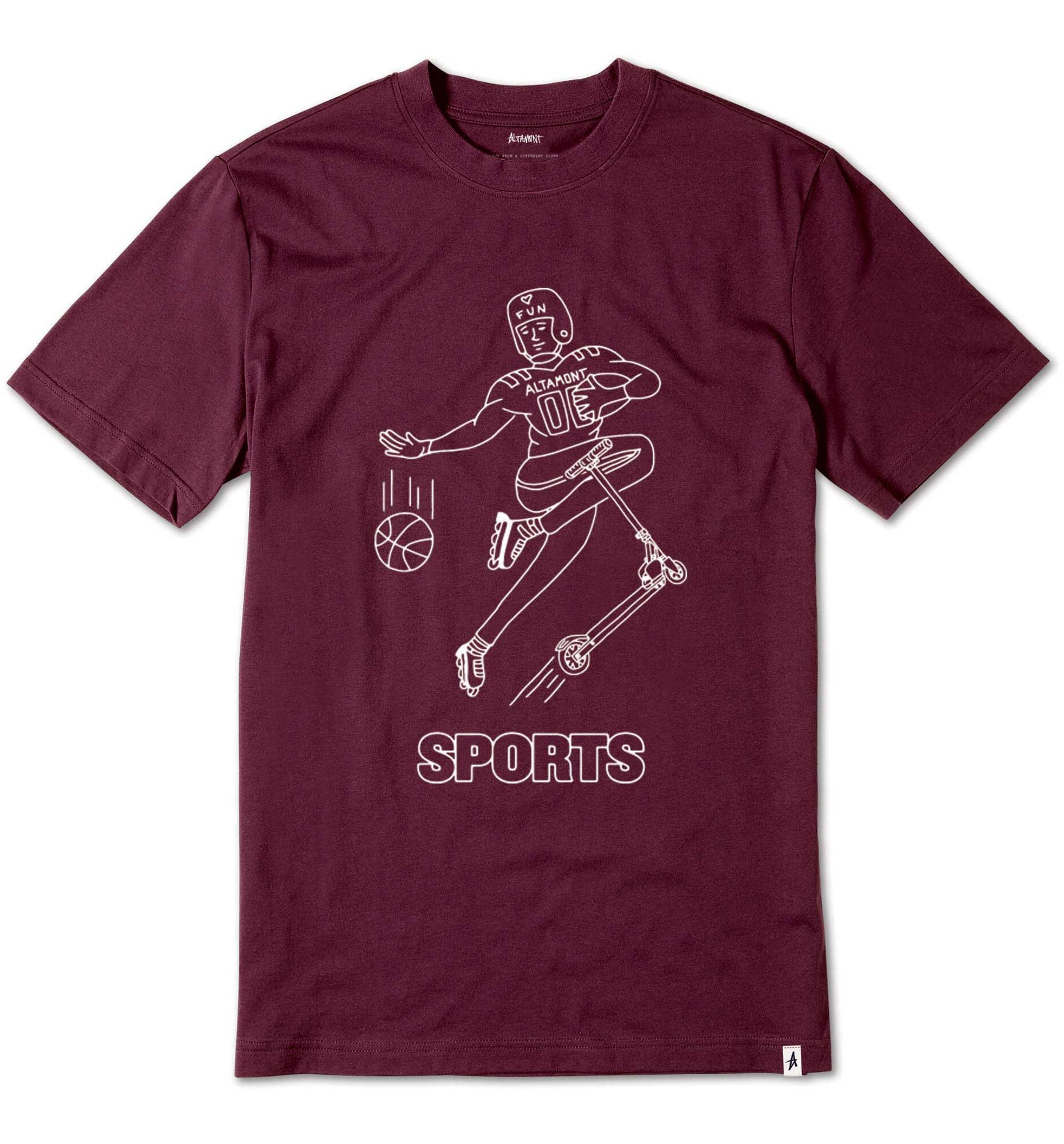 ALTAMONT T-Shirt SPORTS FAN, burgundy XL