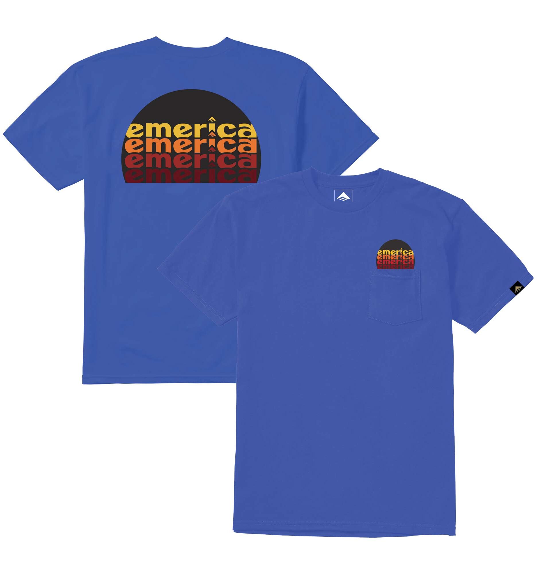 EMERICA T-Shirt HIGH NOON POCKET, royal L