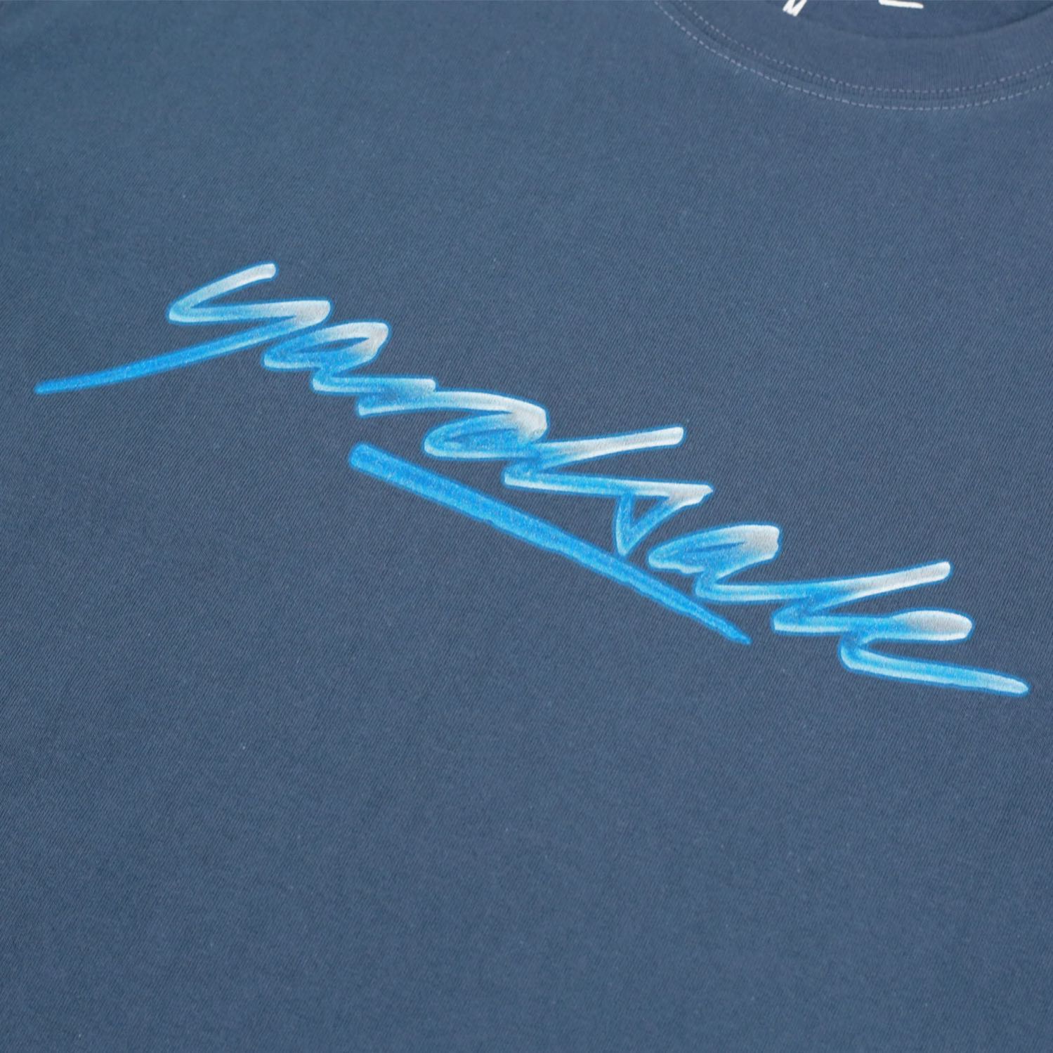 Yardsale Washed Script T-Shirt - blue Yardsale Washed Script T-Shirt - blue XL