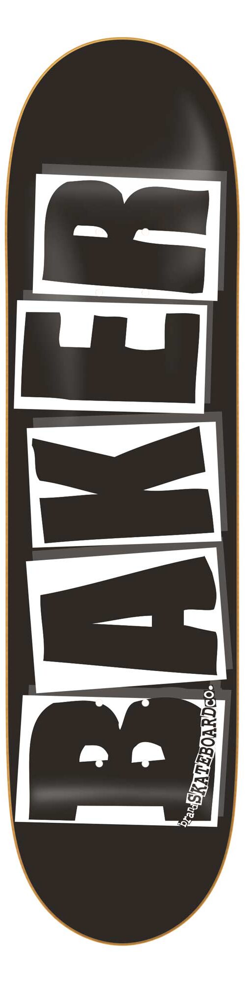 BAKER Deck BRAND LOGO BLK/WHT 8.4, black/white 8.4 BAKER Deck BRAND LOGO BLK/WHT 8.25, black/white 8.2