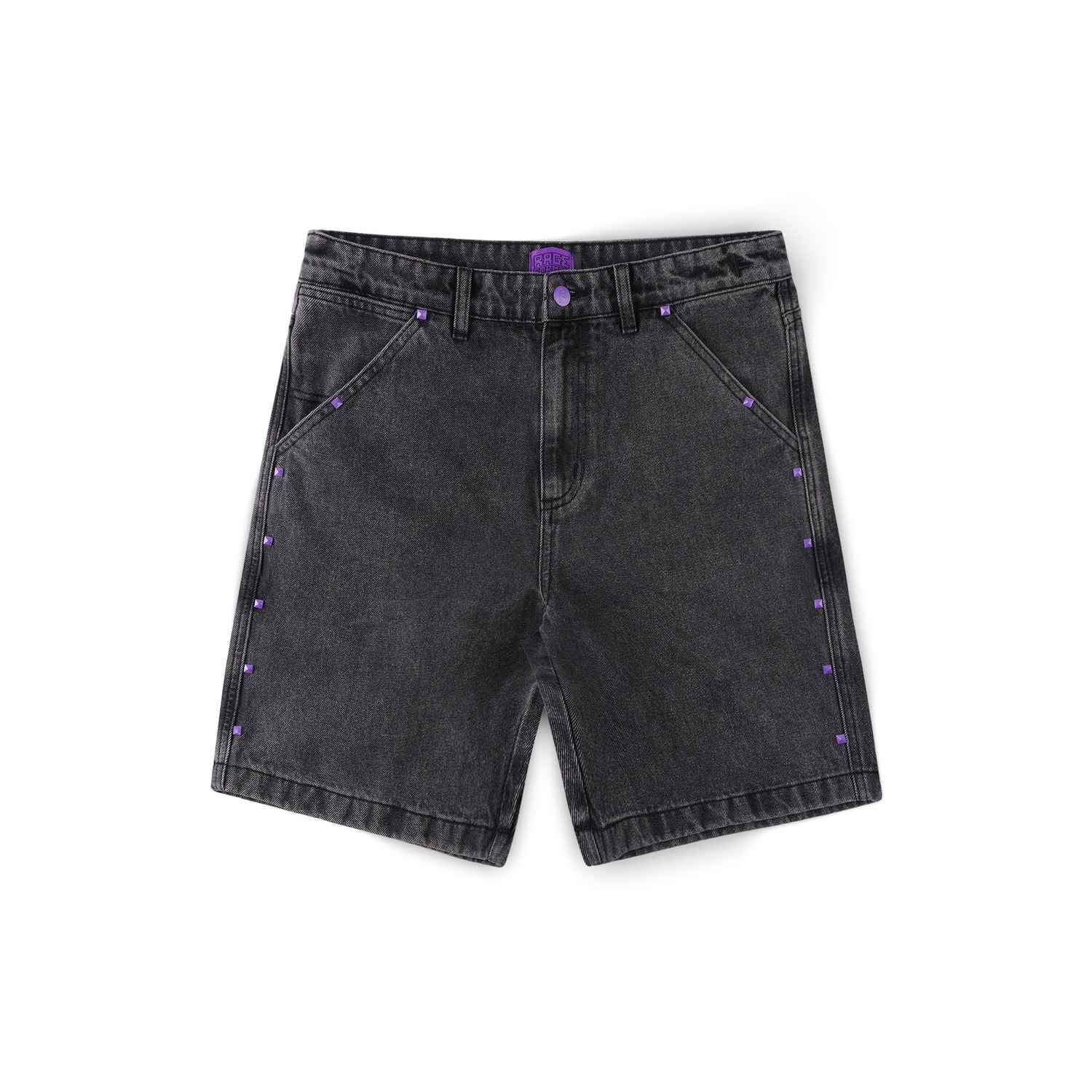 fwa-26211-wshblk-1 Former Studded Denim 21 Walkhshort - washed black 36