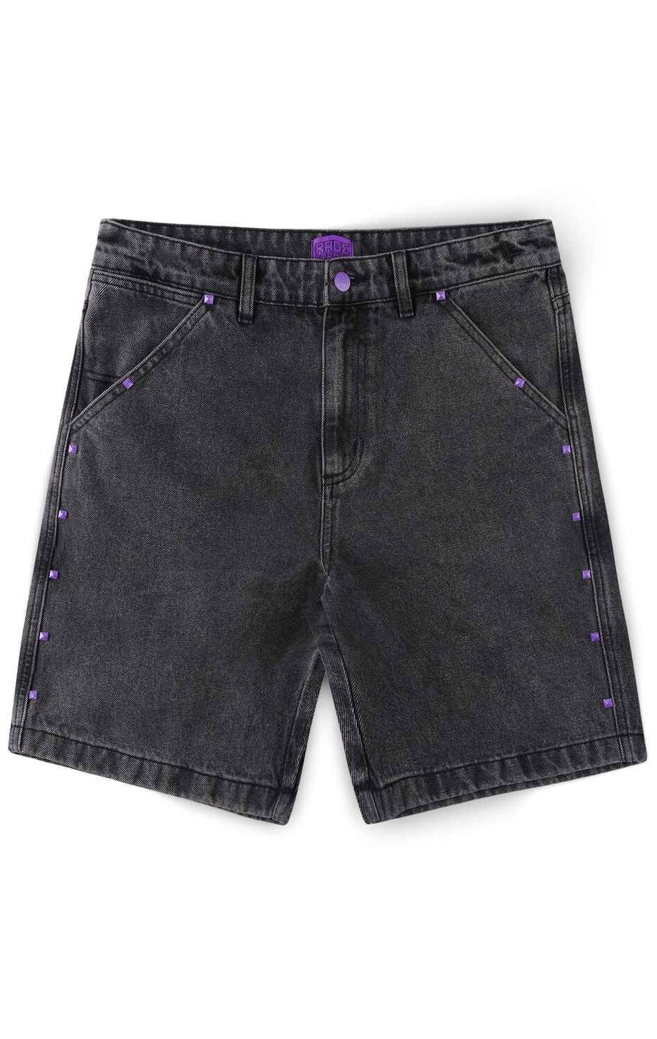 fwa-26211-wshblk-1 Former Studded Denim 21 Walkhshort - washed black 36