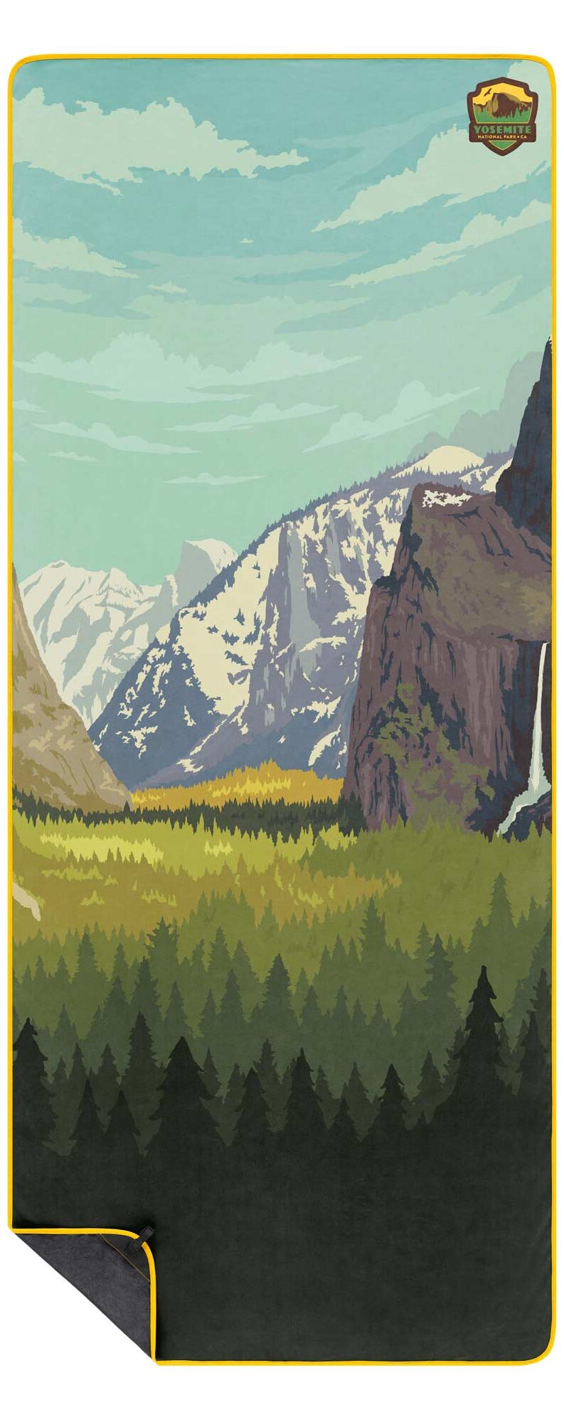 RUMPL Towel EVERYWHERE SHAMMY PRINTED NATIONAL PARK, yosemite national park