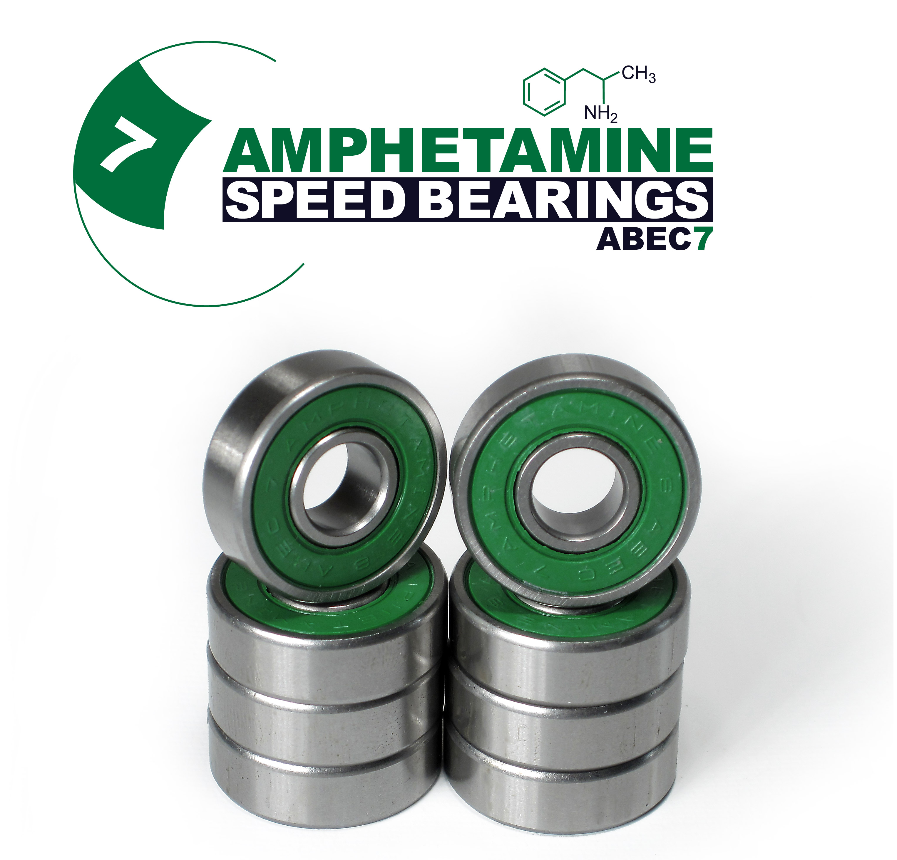 Amphetamine skateboard ball bearings ABEC 7 tube
