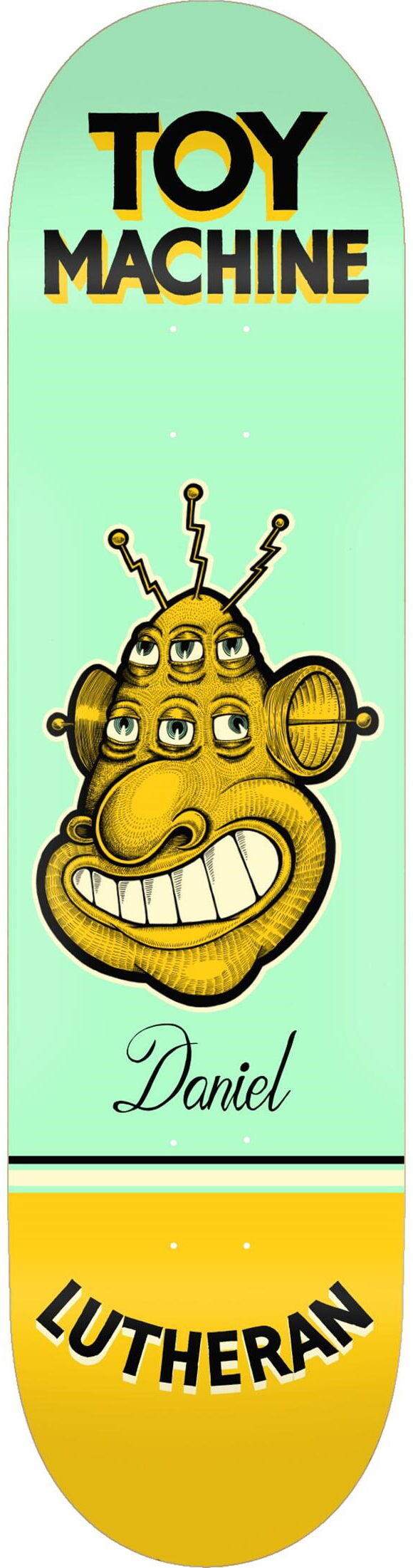 Toy Machine Pen N Ink Lutheran Skateboard Deck 7.75