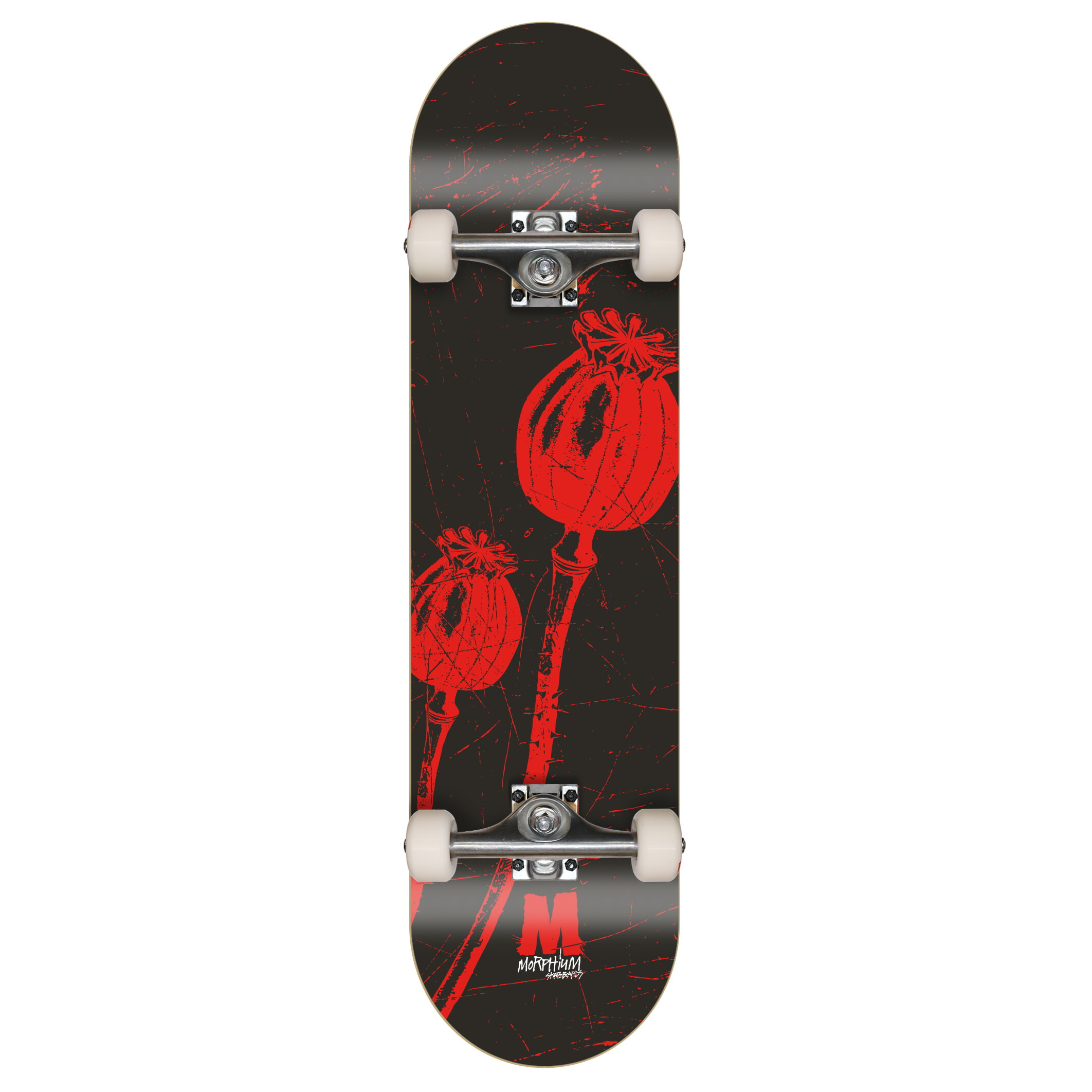 Morphium komplett Skateboard Poppies black 7.75