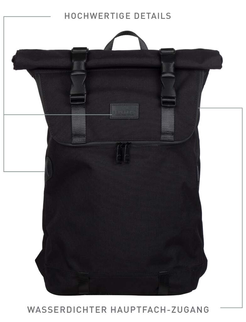 Doughnut Christopher Nylon Rucksack - all black