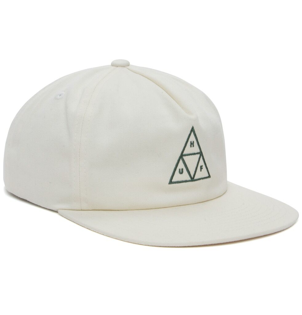 HUF Essentials Unstructured Triple Triangle Snapback - off white HUF Essentials Unstructured Triple Triangle Snapback - off white