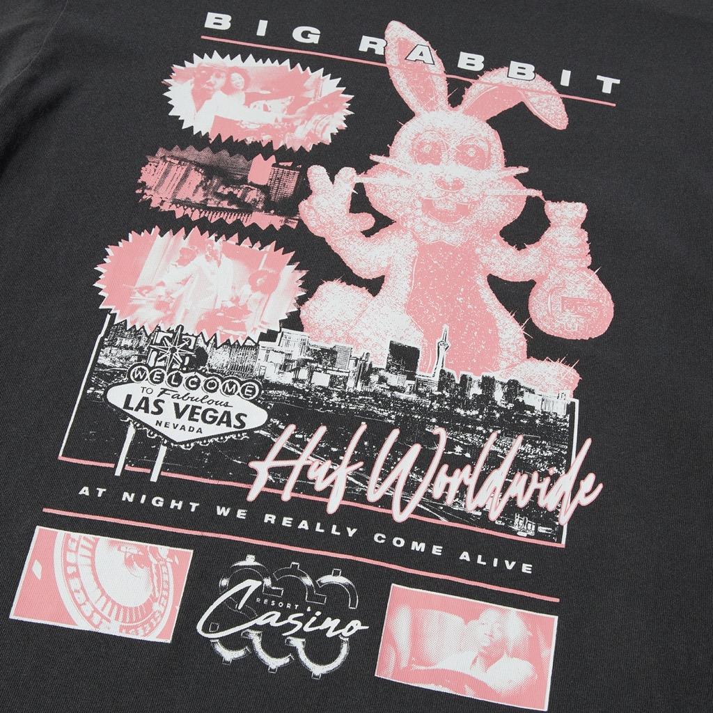 HUF Night Alive Washed T-Shirt - washed black XXL