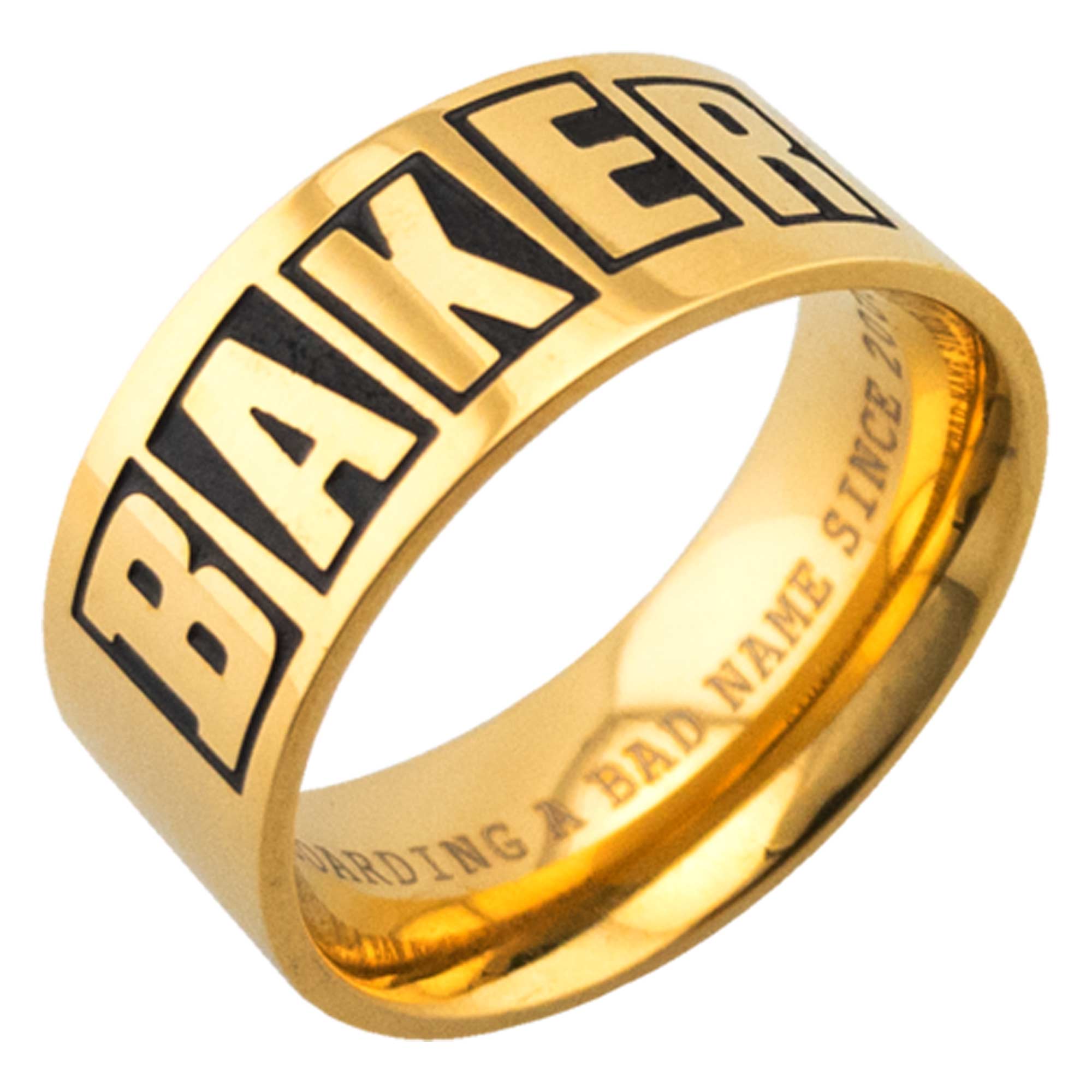 BAKER Ring BRAND LOGO, gold XS