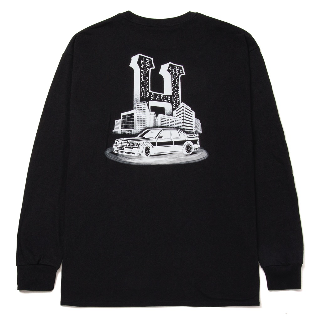 HUF Downtown Spinning Longsleeve - black S