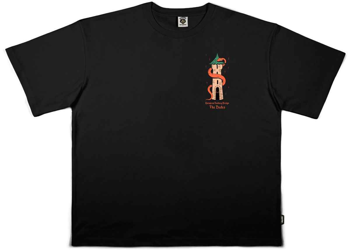 The Dudes European Fantasy Tower Classic T-Shirt Oversize - black The Dudes European Fantasy Tower Classic T-Shirt Oversize - black XXXL