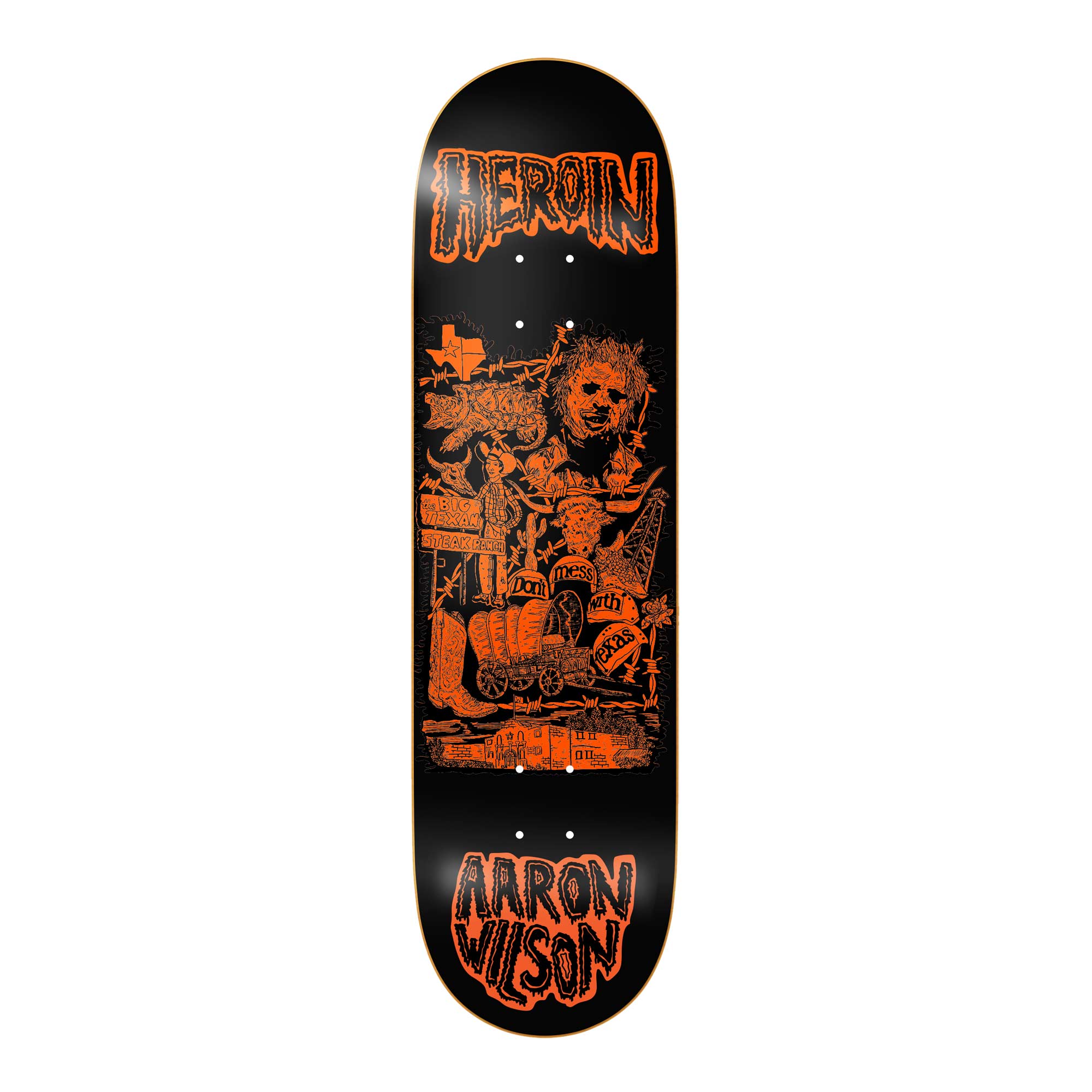 HEROIN Deck ALLEGORY OF FREAR AW 8.75, black/orange 8.7