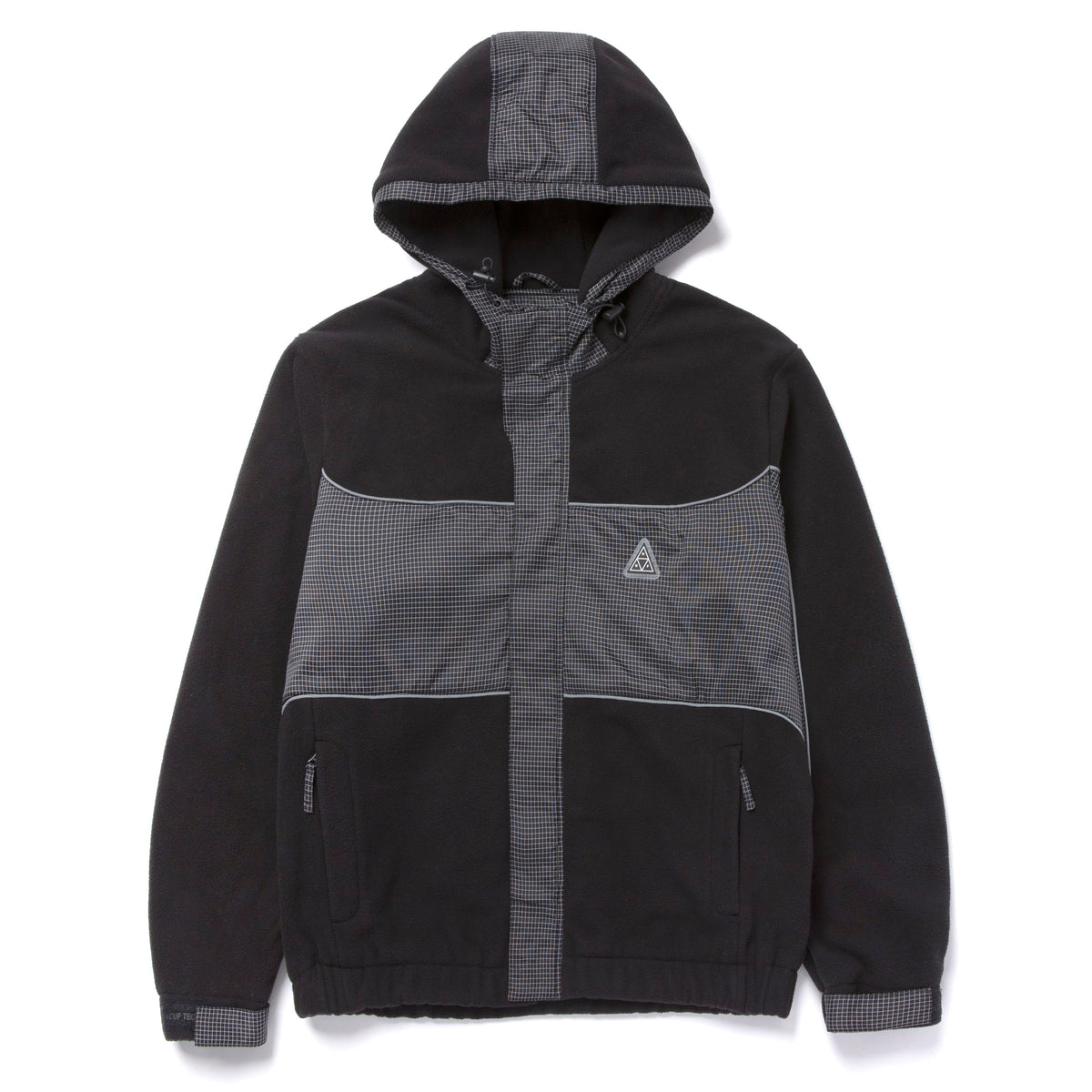 HUF Nauls Polar Fleece Jacke - black HUF Nauls Polar Fleece Jacke - black XXL