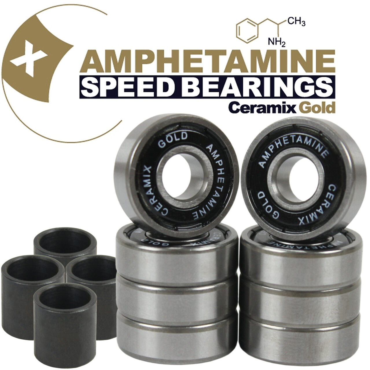 Amphetamine Bearings Skateboard Kugellager Ceramics gold Amphetamine Bearings Skateboard Kugellager Ceramics gold