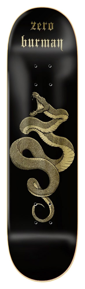 Zero Skateboard Deck Burman Golden Snake 8,25 Zero Skateboard Deck Burman Golden Snake 8,25