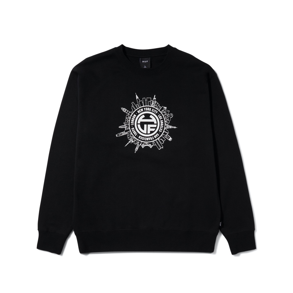 HUF Internationally Known Pullover - black S HUF Internationally Known Pullover - black XXL