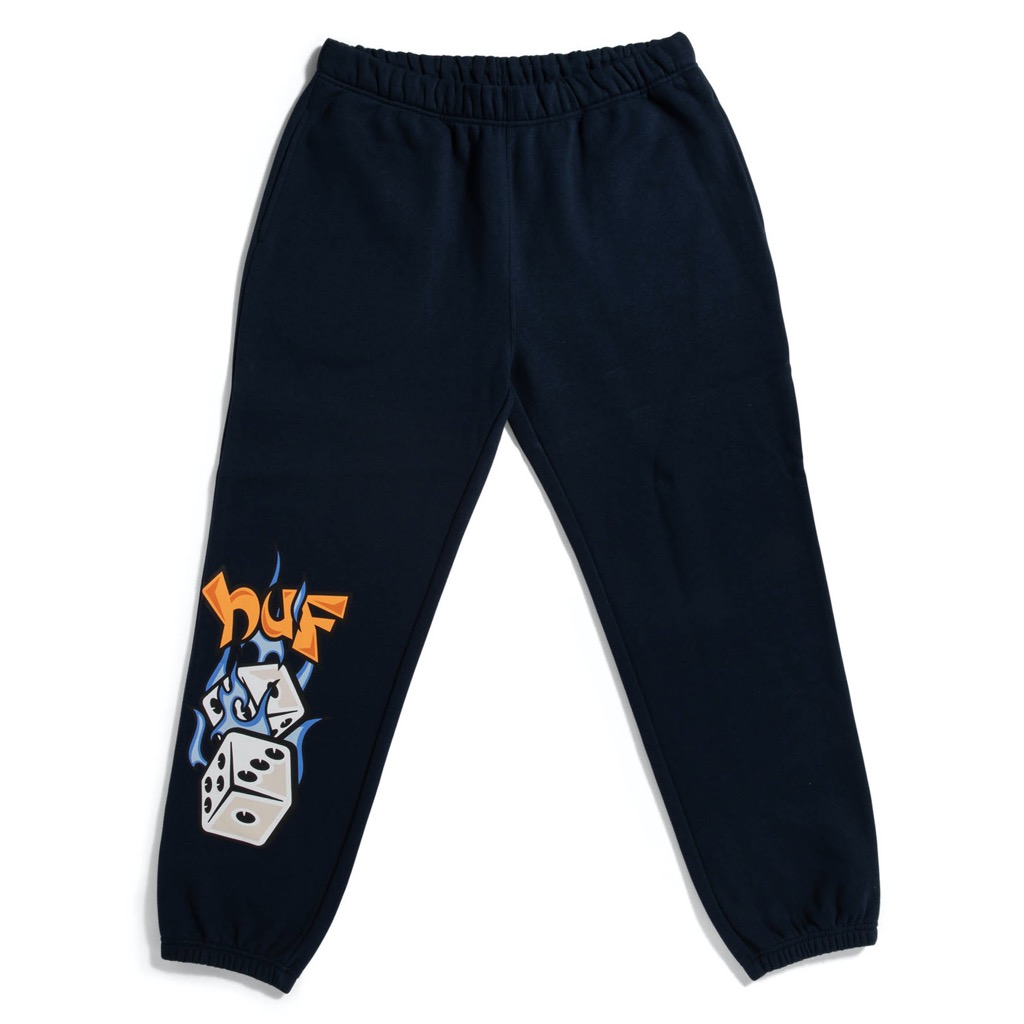 HUF Dicey Fleece Pant - navy XXL